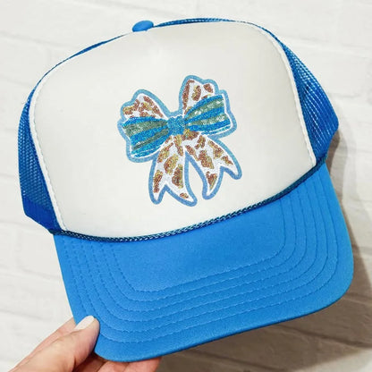 Wholesale Small Blue Sequin Bow Patch