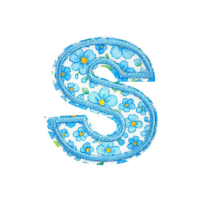 Floral Letter 5cm Patch Sets Easy-to-Use Iron-on Style