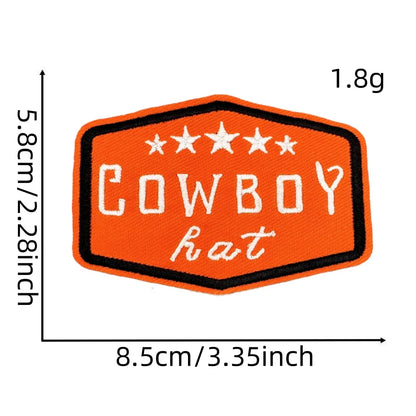 Western Style Iron-On Dolly Logo Design Badges Fabric Tucker Hat Clothing