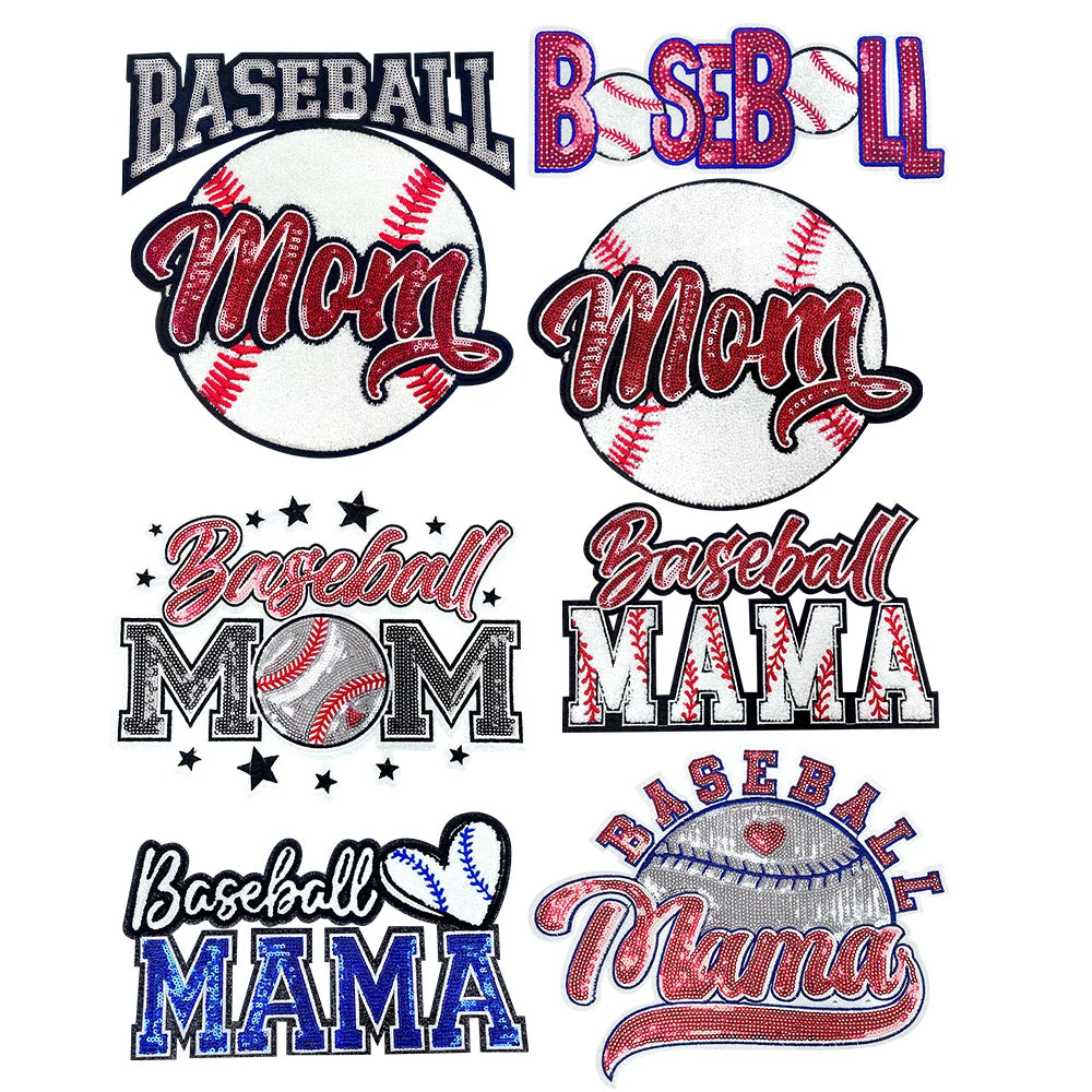 Basketball Sequin Game Day Iron-on Patches big patch