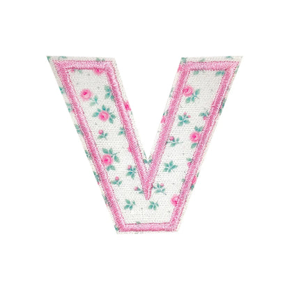 Floral Letter 5cm Patch Sets Easy-to-Use Iron-on Style
