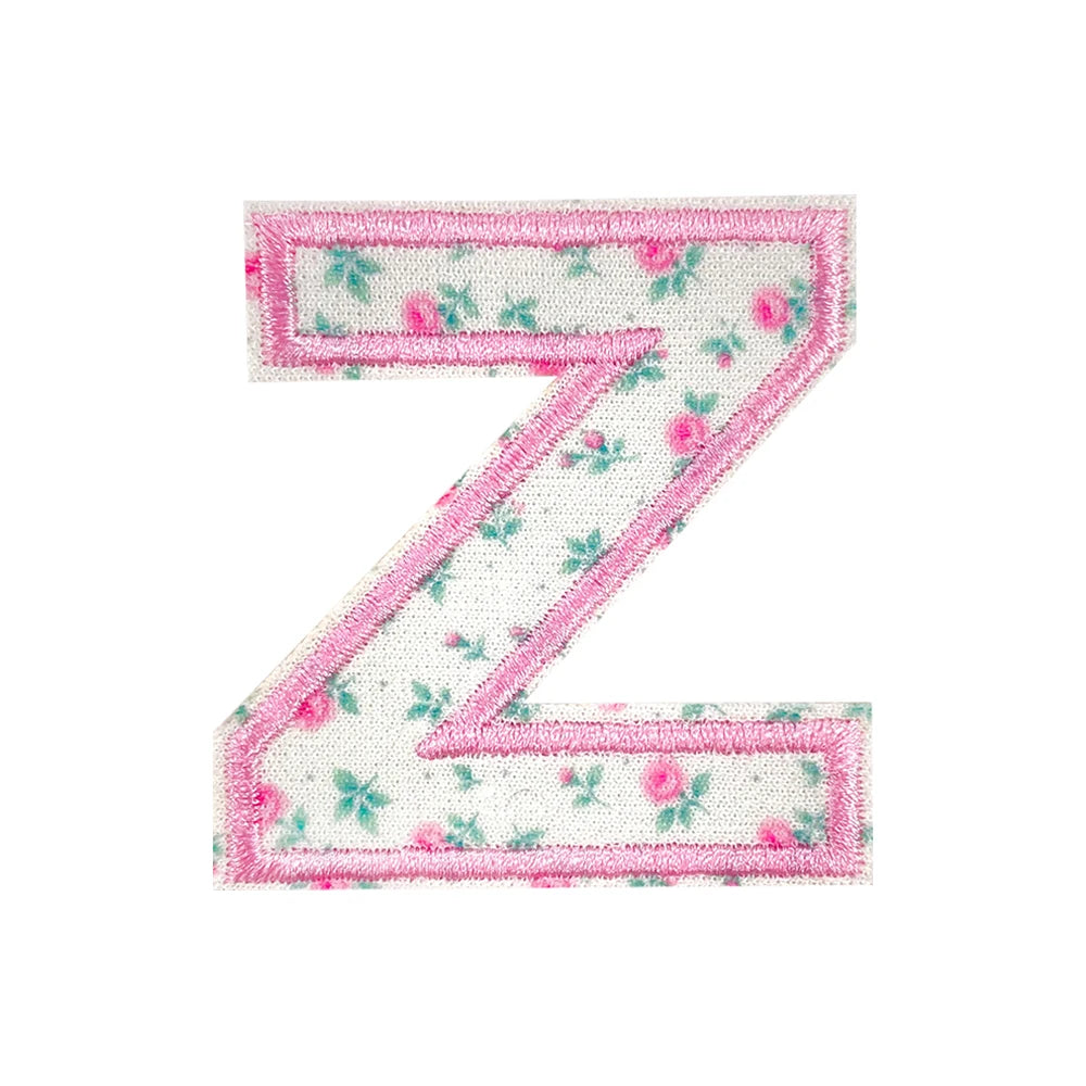 Floral Letter 5cm Patch Sets Easy-to-Use Iron-on Style