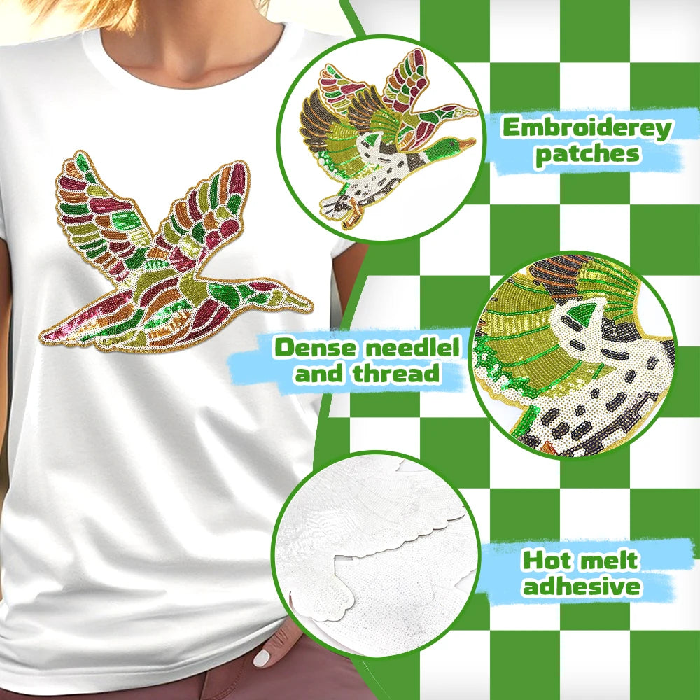 Duck big sequin patch