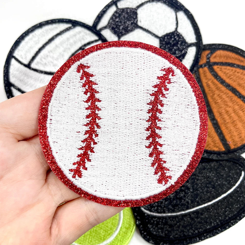 6 Sports Patches Basketball Football and Baseball Patches