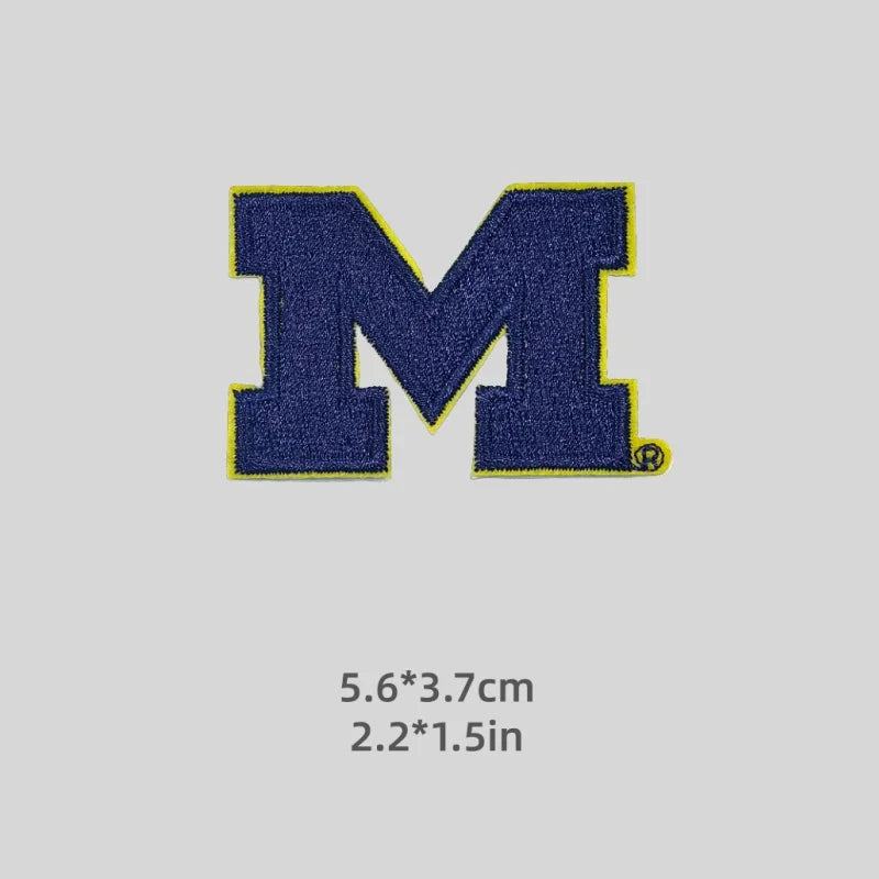 10 pcs NCAA Patches University and College Iron on Embroidery Patches for Cap