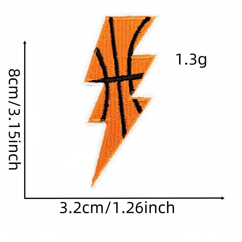 10 pcs Sports Ball Lightning Bolt Patch