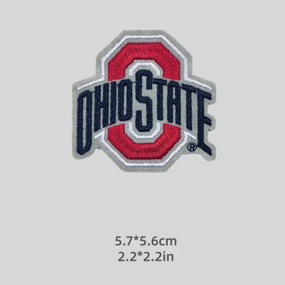 10 pcs NCAA Patches University and College Iron on Embroidery Patches for Cap