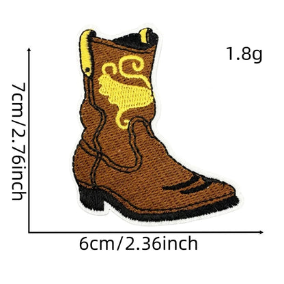 Western Style Iron-On Dolly Logo Design Badges Fabric Tucker Hat Clothing