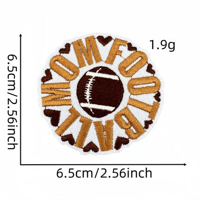 3 pcs Football Patches Hats Iron-On with Love for Football