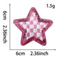 Checkered Star Sequin Patch Iron Hat Patch Trucker Hat Patch