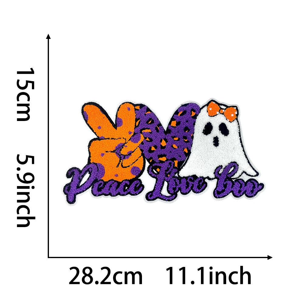 Halloween boo vibes big patches