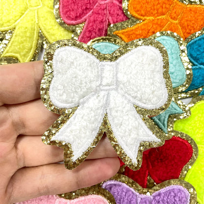 Chenille Bow  Patches