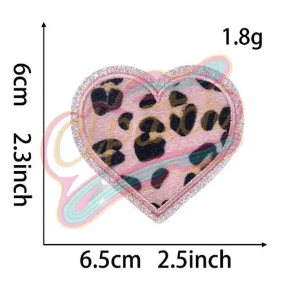 Heart -Leopard Print Hat embroidered patch - Clpatch
