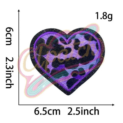 Heart -Leopard Print Hat embroidered patch - Clpatch