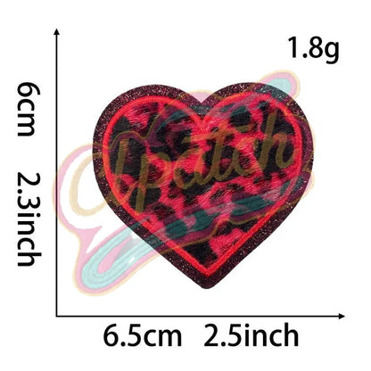 Heart -Leopard Print Hat embroidered patch - Clpatch