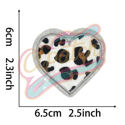 Heart -Leopard Print Hat embroidered patch - Clpatch