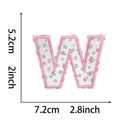 Floral Letter 5cm Patch Sets Easy-to-Use Iron-on Style