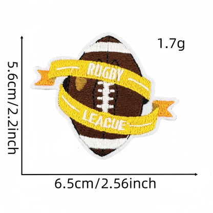3 pcs Football Patches Hats Iron-On with Love for Football