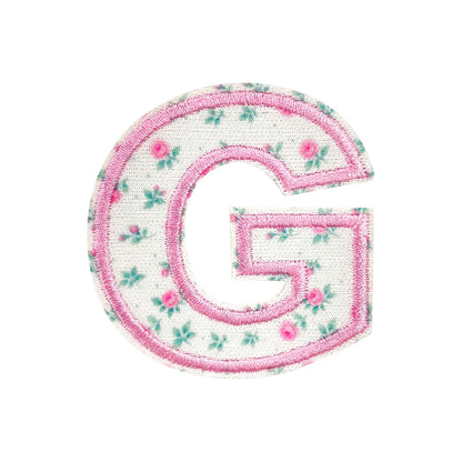 Floral Letter 5cm Patch Sets Easy-to-Use Iron-on Style