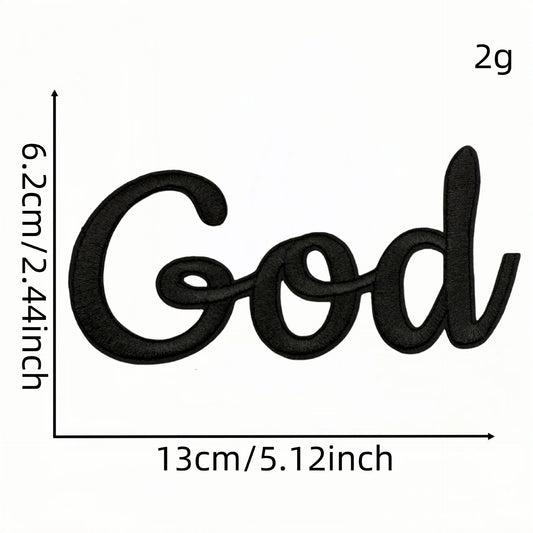 Iron on Patches Religious Jesus Pray God Love Believe Embroidery Patches for Uniform Trucker Hat Jackets Jeans Backpack DIY - Clpatch