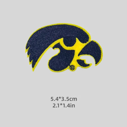 10 pcs NCAA Patches University and College Iron on Embroidery Patches for Cap