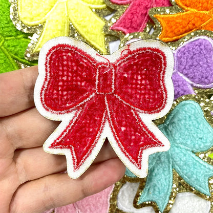 Chenille Bow  Patches