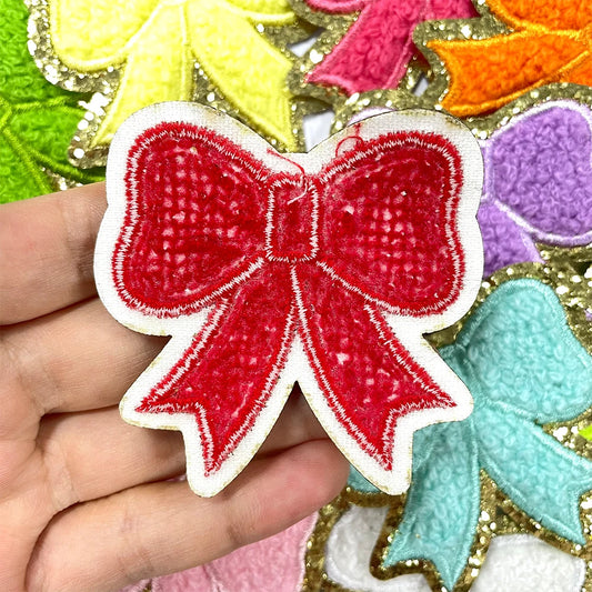 Chenille Bow  Patches