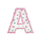 Floral Letter 5cm Patch Sets Easy-to-Use Iron-on Style