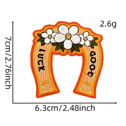 Western Style Iron-On Dolly Logo Design Badges Fabric Tucker Hat Clothing