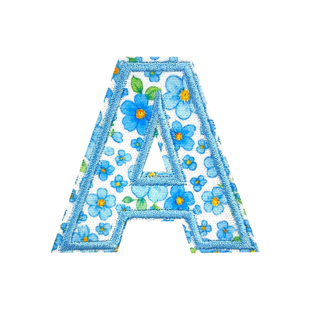 Floral Letter 5cm Patch Sets Easy-to-Use Iron-on Style
