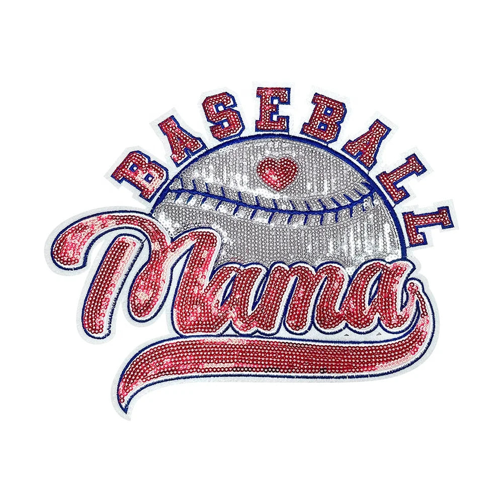 Basketball Sequin Game Day Iron-on Patches big patch