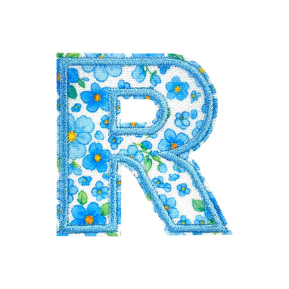 Floral Letter 5cm Patch Sets Easy-to-Use Iron-on Style