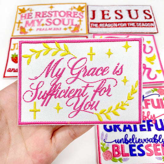 My Grace Is Sufficient for You Faith Patch