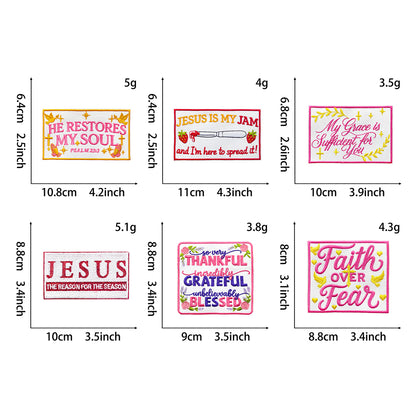 Thankful Grateful Blessed Christian Patch