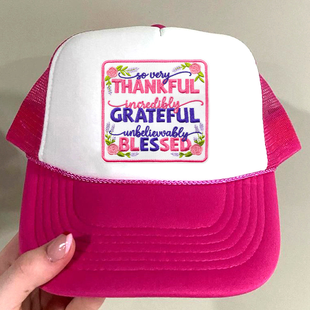 Thankful Grateful Blessed Christian Patch