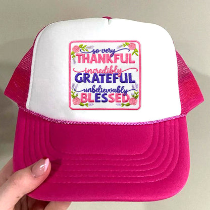 Thankful Grateful Blessed Christian Patch