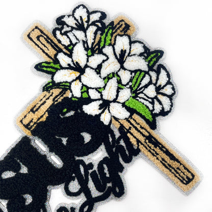 Jesus Cross Glitter Patch