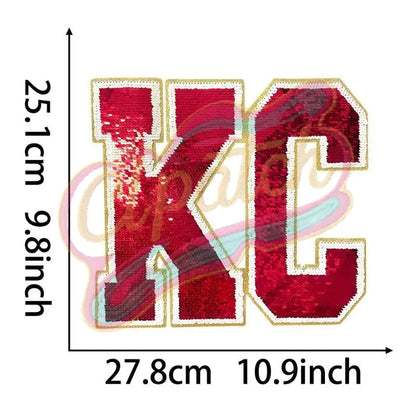 Kansas City flip sequins embroidery patch - Clpatch