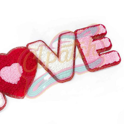 LOVE Chenille embroidery patches for cloth - Clpatch
