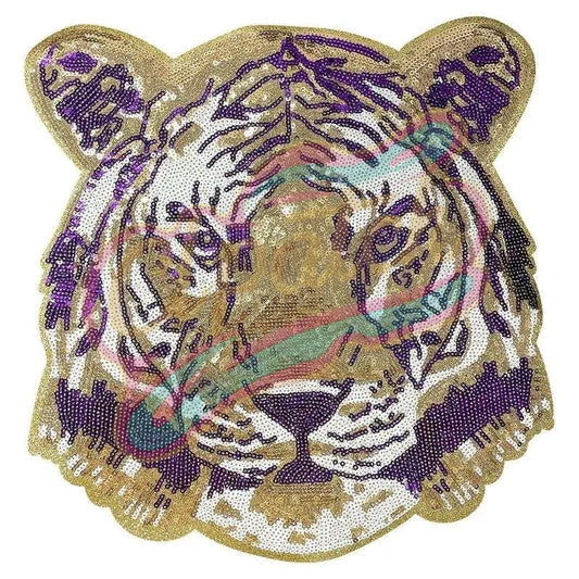 LSU football team college sequins embroidery patches - Clpatch