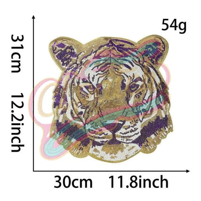 LSU football team college sequins embroidery patches - Clpatch