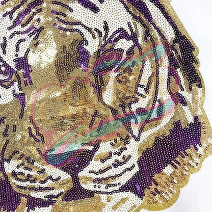LSU football team college sequins embroidery patches - Clpatch