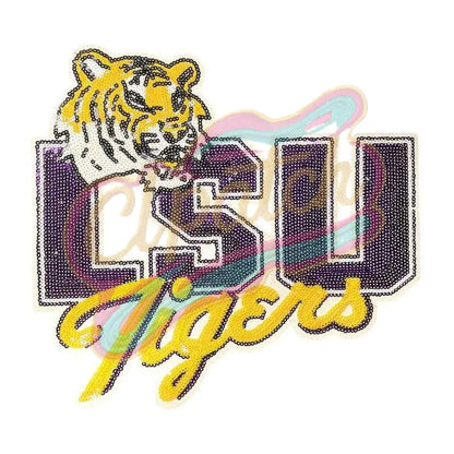 LSU tiger football team sequins embroidery patch - Clpatch
