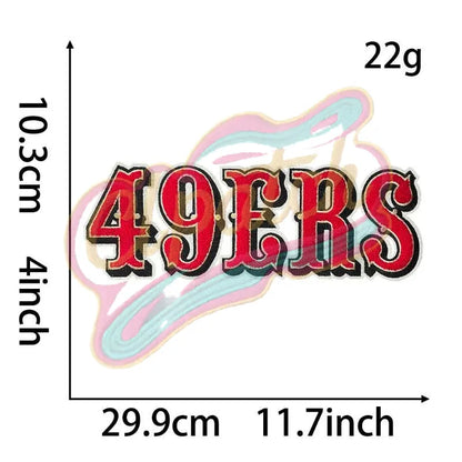 Large 49ERS Embroidery adhesive patch - Clpatch
