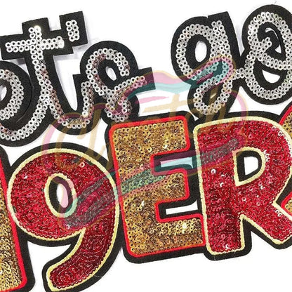 Large 49ERS Embroidery adhesive patch - Clpatch