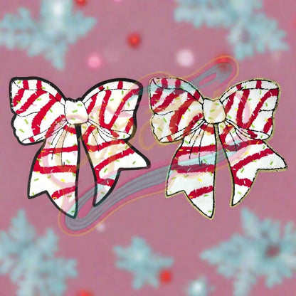 Large Christmas butterfly bow with shinning edge adhesive patch - Clpatch