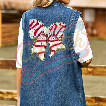 Large Christmas butterfly bow with shinning edge adhesive patch - Clpatch