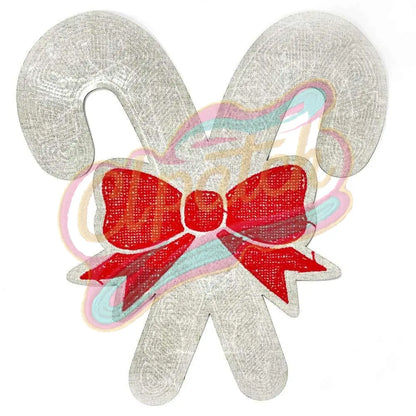 Large Christmas cane sequins adhesive patches - Clpatch