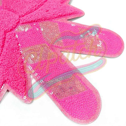 Large Christmas cane sequins adhesive patches - Clpatch