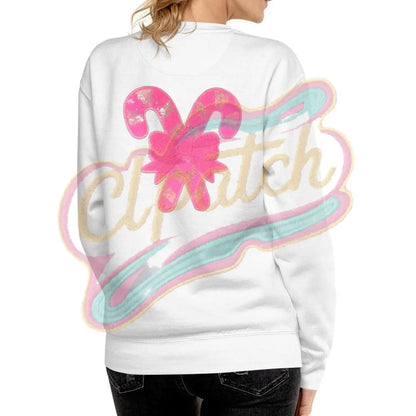 Large Christmas cane sequins adhesive patches - Clpatch